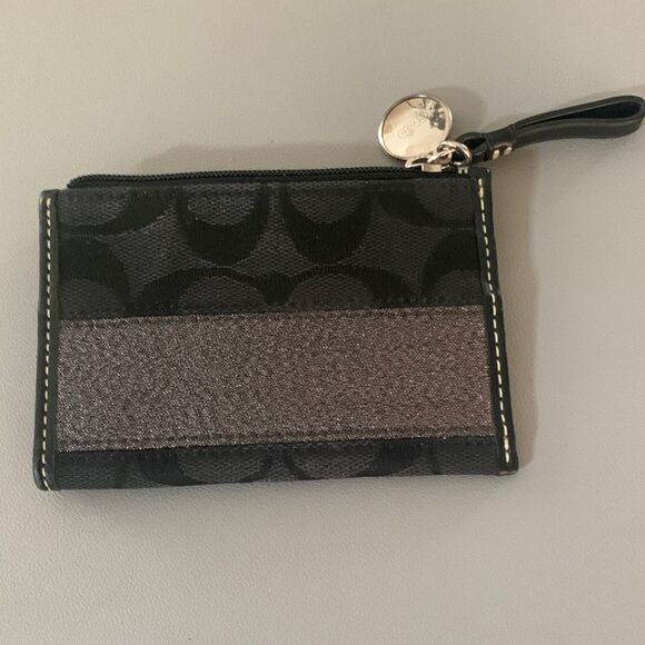 COACH Black Card Case Keychain - Picture 4 of 7